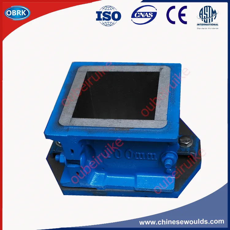 

Export High Quality Concrete 100mm Cube Cast Iron Test Moulds for Concrete Test Internal Highlight moulds