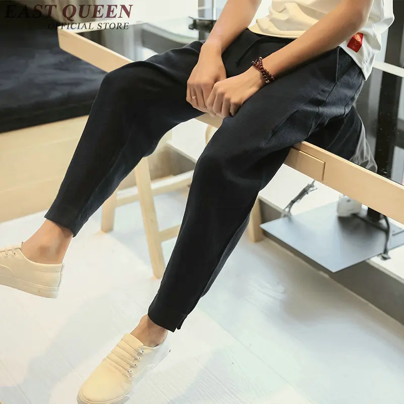 Новое поступление льняные брюки мужские китайские стильные мужские брюки белые льняные брюки мужские брюки размера плюс M-4XL NN0541 CQ