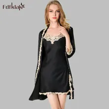 Бренд сексуальный Неглиже 2 шт наборы Половина рукава женский халат шелковая одежда для сна для ladeis одежда для невесты A425