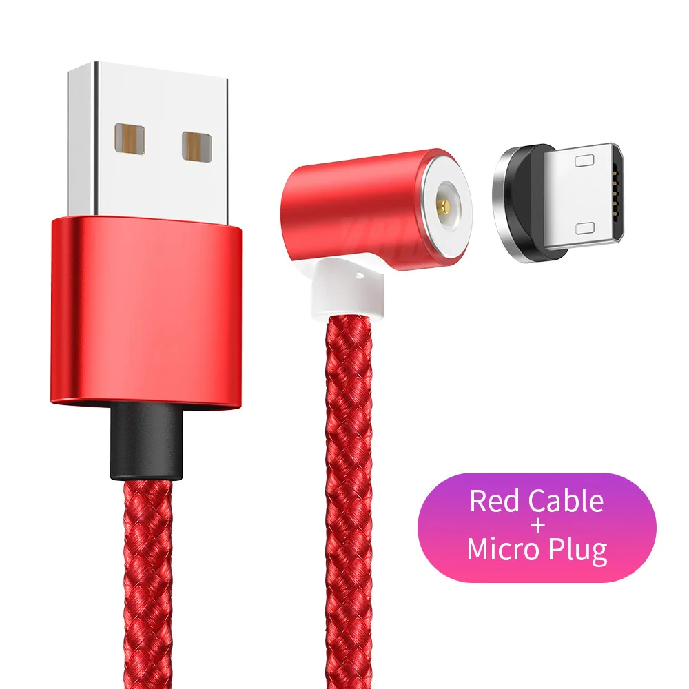 YBD 2 м 1 м l-тип Магнитный зарядный кабель Micro usb type C кабель для iPhone к USB шнур для iPhone Магнитный зарядный провод для iPhone X - Цвет: red micro cable
