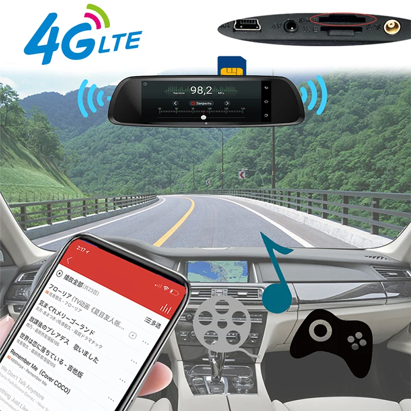 Видеорегистратор 3в1 XPX ZX868 GPS Видео регистратор Камера заднего вида Зеркало С 4G Wifi