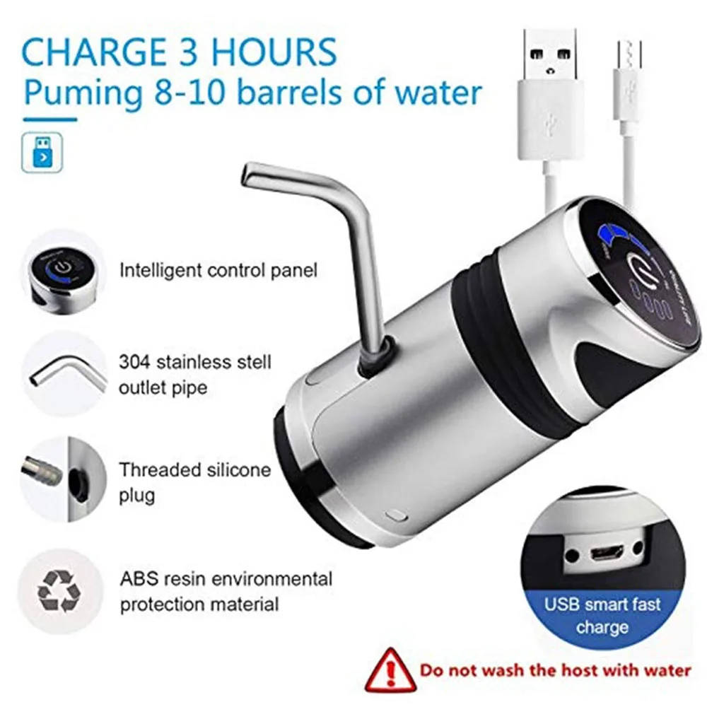 Dailywater электрический USB заряженный Диспенсер насос для воды 0.6L фиксированная вода количество насос с детским замком для 5л питьевой бутылки