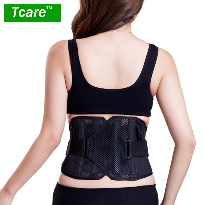 

Tcare 1pcs Posture Corrector Waist Trainer Elastic Waist Support Brace Waist Care Belt Braces With Warm Patche Waist Health Care