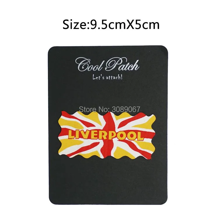 Liverpool Union Jack UK Flag Military Navy Biker Vest Uniform Woven Iron On Patch Motif Sew badge Emo hook loop | Дом и сад