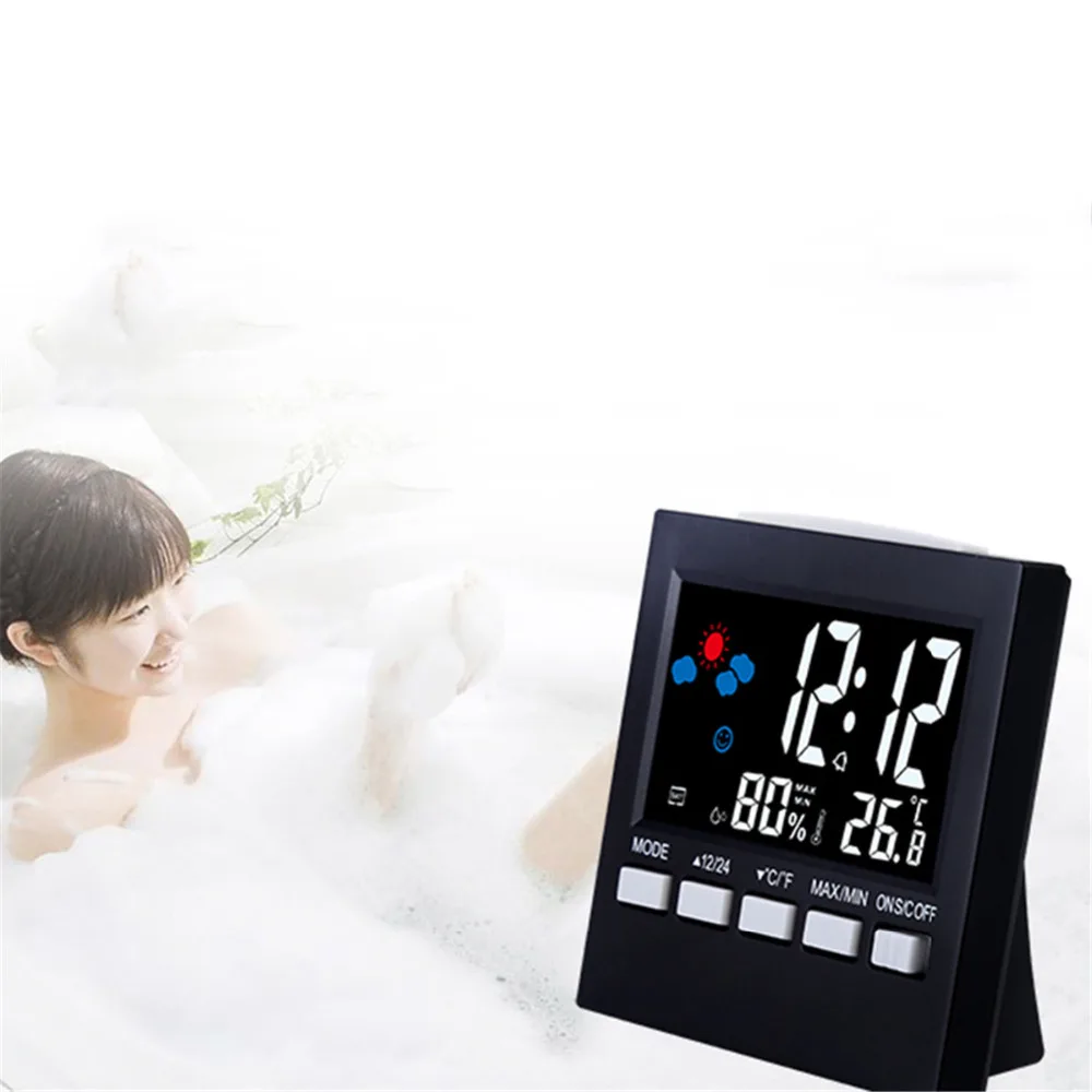 

LCD Screen Temperature Clocks Sunrise Child Home Table Electronic Led Wall Digital Weather Alarm Clock Indoor Desk Digital Watch