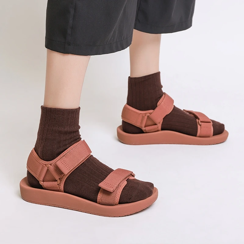 

Summer New Women Platform Sandals Hool&Loop Canvas Ladies Shoes Rome Beach Sandals Breathable sandalias mujer 2019 a01w