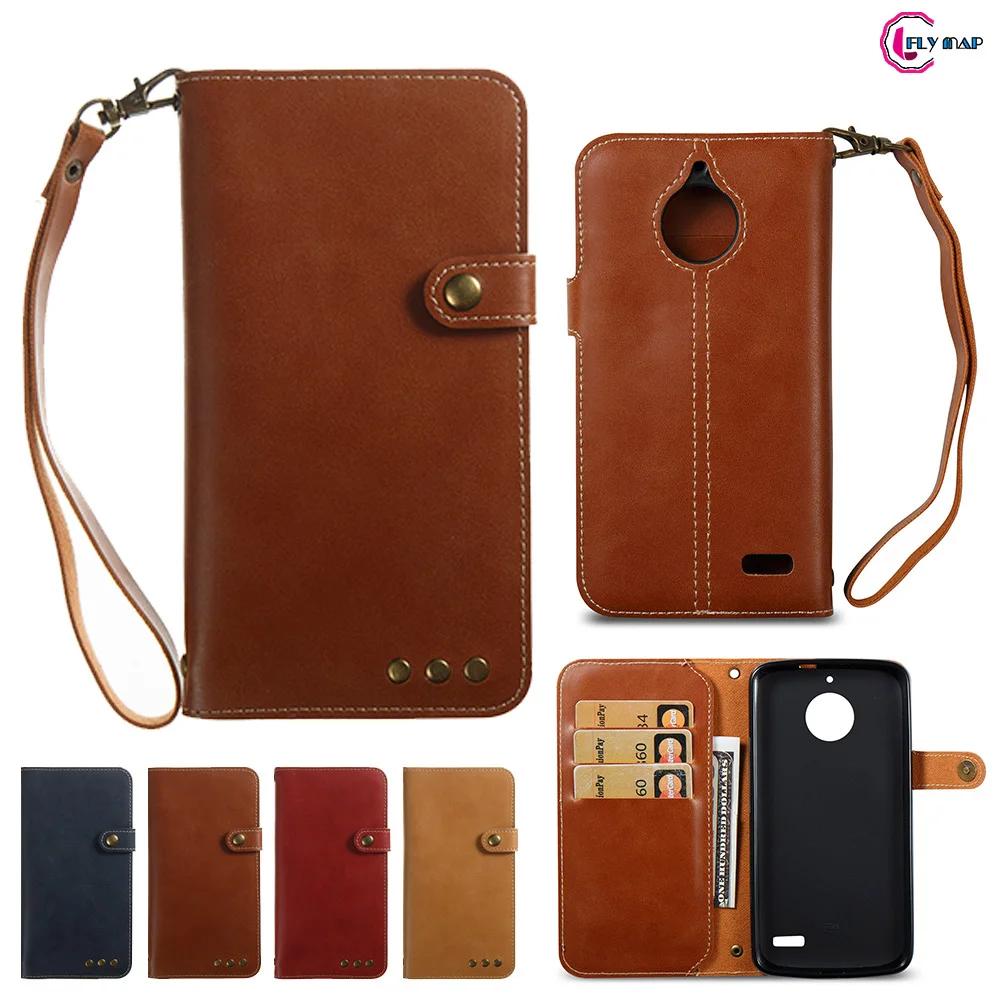 Soft Coque Case for Motorola Moto E4 E 4 XT1760 XT1769 case Retro Flip Wallet PU leather Cover for Moto E Gen 4th XT1768 XT1767