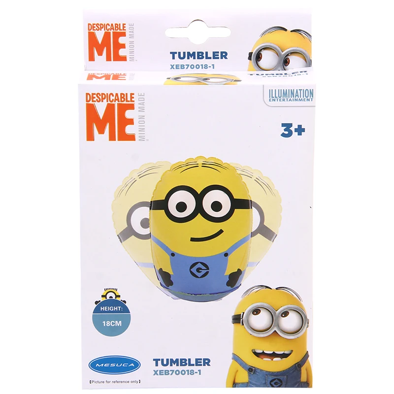 New 18CM Minion tumbler display decoration desktop thickened PVC inflatable children's toys (5)