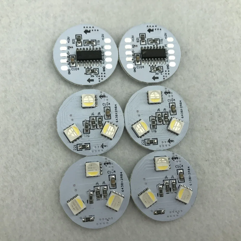 Dc12в RGBW DMX512 (чип UCS512)5050 SMD адресуемый пиксельный PCBA 3 шт. 5050 светодиодный 0 72 Вт 26 мм
