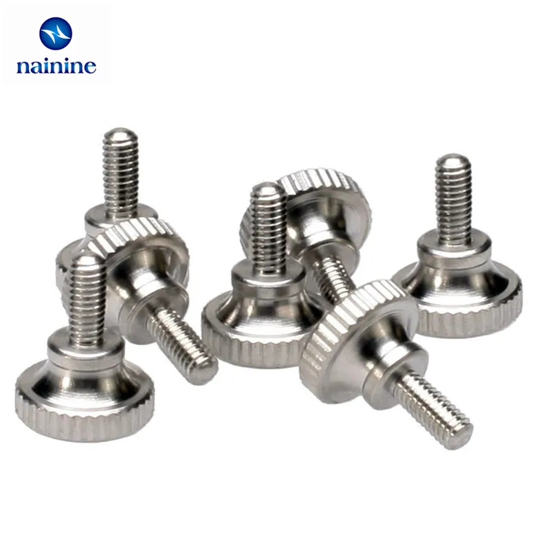 10Pcs DIN464 GB834 M3 Stainless Steel Knurling Head Knurled Thumb Screw Hand Tighten Curtain