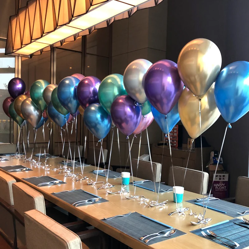 

10 Inch Chrome Metallic Balloon Inflatable Air Balloons Globos Metalicos Wedding Birthday Party Decoration Helium Balloon