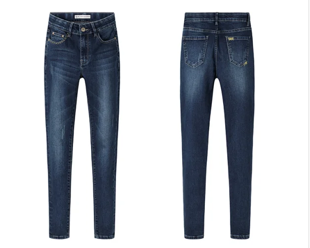 Женские узкие джинсы стрейч LEIJIJEANS, синие повседневные брюки из денима с эффектом потертости, со средней посадкой, полной длины, большие размеры 6XL, весна-лето
