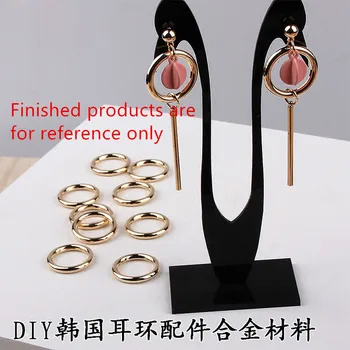 

Wholesale 50ppcs/lot Alloy Gdol/Silver Tone Cartoon Hearts/Round/flowers shape charms diy jewelry earring decoration materials