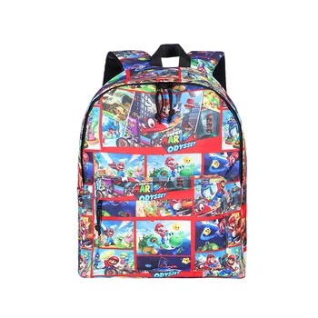 

New Arrival Mario Backpack School Bag For Kids Boy Girl Travel Backpack Cartoon Printing Children Rucksack Mochila Escolar