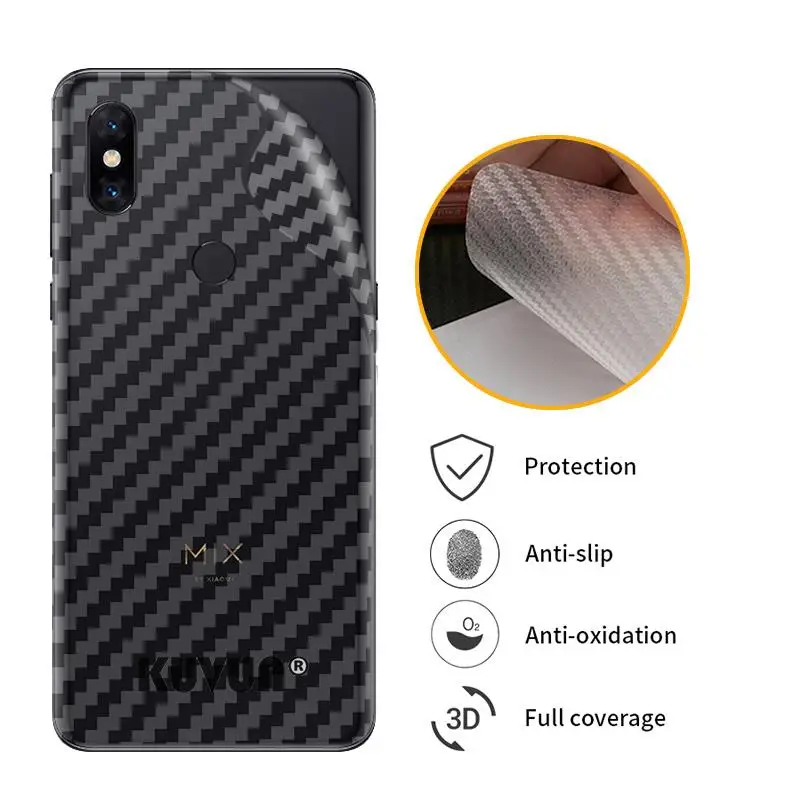 3D защитная задняя пленка из углеродного волокна для Xiaomi MAX 3 Mix 2s Защитная задней