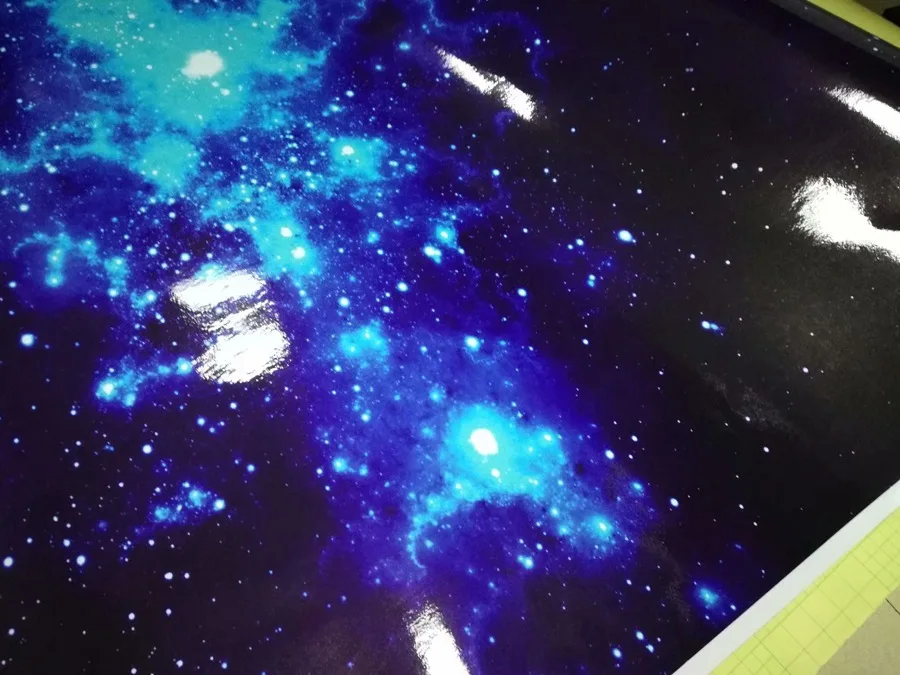 galaxy printed vinyl car wrapping film skin foil  (3)