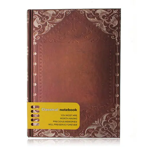 Retro Vintage Personal Notebook Daily Diary Journal Organiser Book School Office Use Dark brown Retro Vintage Personal Notebook Daily Diary Journal Organiser Book School Office Use Dark brown