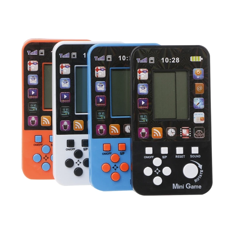 

LCD Electronic Classical Tetris Brick Game Machine Pocket Puzzle Toy Phone Shape