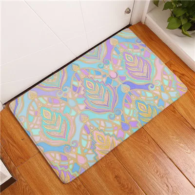 Новые противоскользящие ковры модные идеи цветные геометрические принты коврики для ванной комнаты кухонные коврики 40x60or50x80cm - Цвет: 13