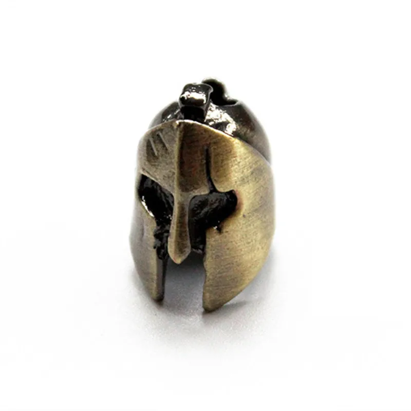 

1PC Spartan Zinc Alloy Helmet Style Knife Beads Hanging Buckle Drop EDC Multi Tools Umbrella Rope Pendant Knife Lanyard Cord Bea