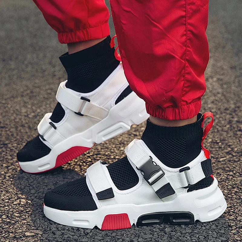 

GUDERIAN Men Fashion Shoes Breathable High Top Sneakers Outdoor Men Casual Shoes Comfortable Summer Sock Shoes Zapatillas Hombre