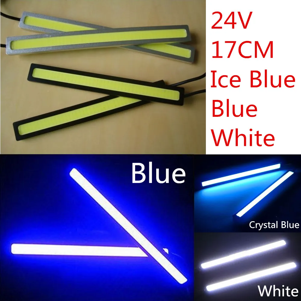 

2pcs Waterproof 24V COB Super White Ice Blue Car LED Lights for DRL Fog Driving Lamp 17CM