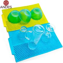 4 farben Premium Hitzebeständige Silikon Platte Mat Tischset Set Home Küche Pads Rechteck Extra Große Geschirrtrocknungsmatte