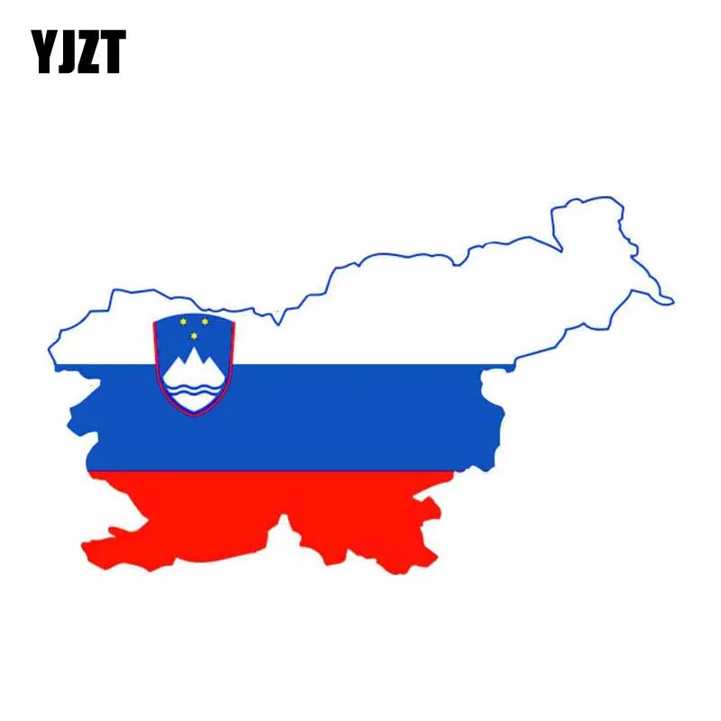 YJZT 13 3 см * 8 креативная карта Словении наклейка с флагом 6-0850 | Автомобили и