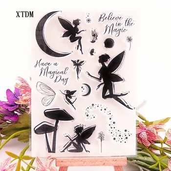 

Hot sale wing fairy Transparent Clear Stamps / Silicone Seals Roller Stamp for DIY scrapbooking photo album/Card Making