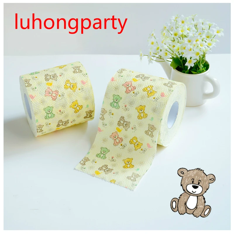 Buy 2packs 24m/pack Lovely bear Printed Paper Toilet