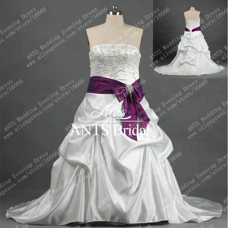 Purple And White Wedding Dresses Fashion Dresses