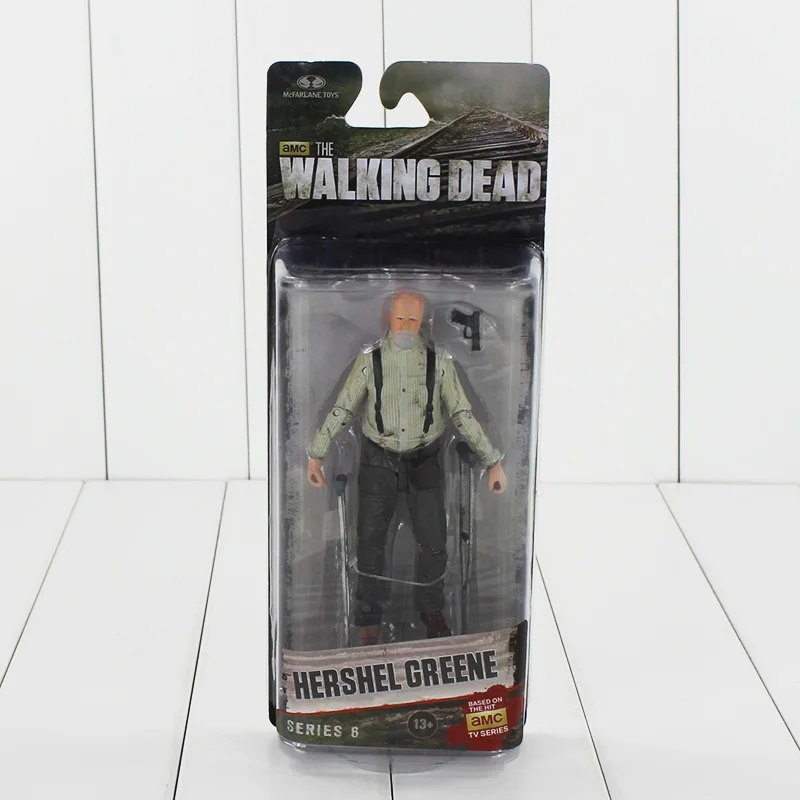 12 см AMC серии NECA Ходячие мертвецы Hershel Грин ПВХ фигурка с Новым Аксессуаром игрушка