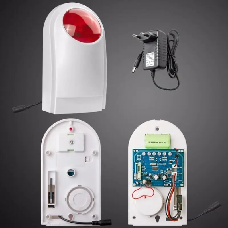 

Wireless Outdoor Waterproof Flash Siren Sound Strobe Flash Alarm Siren For Wifi G90B G90E Home Security Alarm System