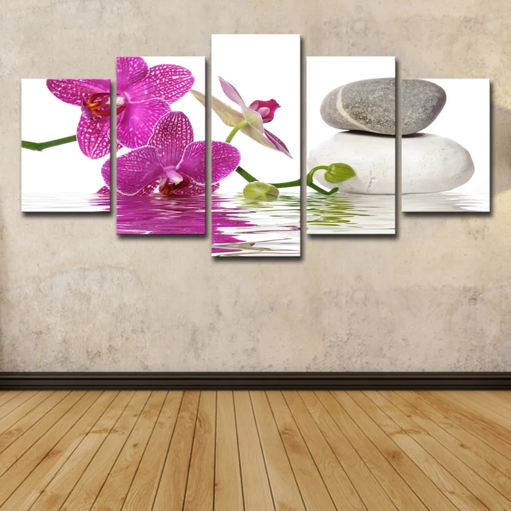 5P2319-HD Printed Purple butterfly orchid flower Painting Canvas Print room decor print poster picture canvas Free shipping (4) 
