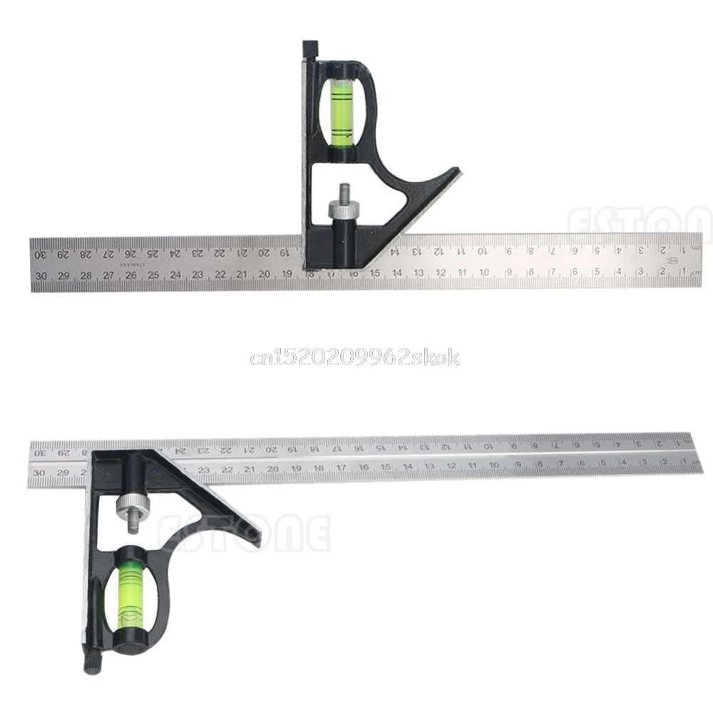 

300mm(12") Adjustable Engineers Combination Try Square Set Right Angle Ruler New J30 dropshipping