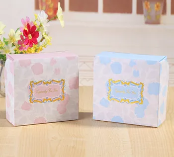 

200pcs square pink bronzier moon cake box packaging dessert package decoration supplies
