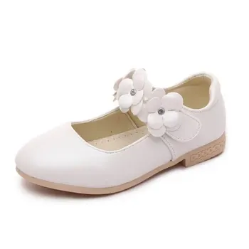 

Kids Girls Floral Soft Sole Flats Shoes Princess Flower Lovely Single Shoes Children Pointed Toe Wedding Party Shoes AA11356