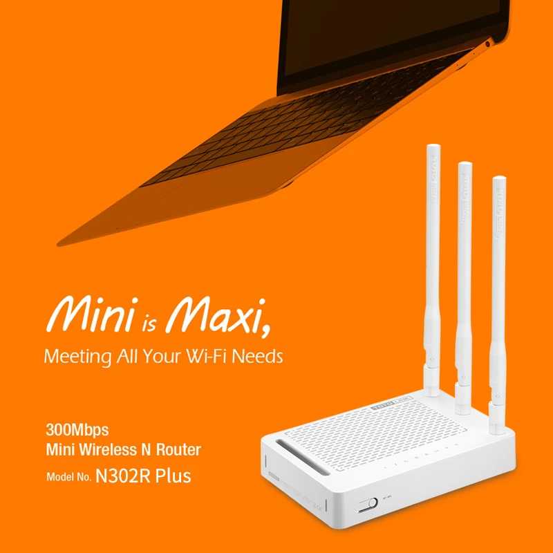 TOTOLINK N302R+ 300 Мбит/с WiFi беспроводной маршрутизатор, универсальный Wi-Fi ретранслятор с 3* 5dBi высокой стабильной антенной, быстрая из России