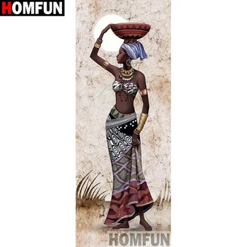 

HOMFUN Full Square/Round Drill 5D DIY Diamond Painting "Indian woman" Embroidery Cross Stitch 5D Home Decor Gift A22952