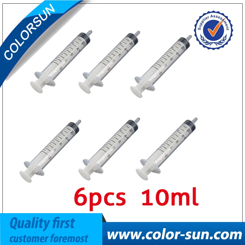 

6PCS 10ML Syringe Ink Refilling Tools For Epson HP Ink Cartridge CISS Fitting