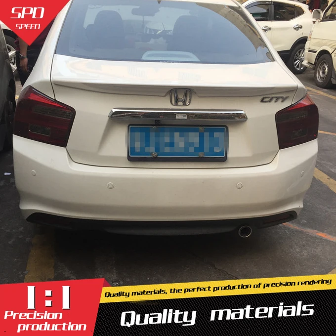 For Honda City Spoiler High Quality ABS Material Car Rear Wing Primer