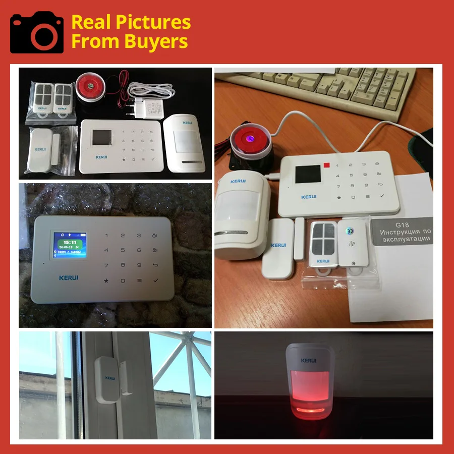 KERUI G18 inalámbrico hogar GSM sistema de alarma de seguridad DIY Kit de Control de aplicación con Sensor de movimiento de Dial automático alarma antirrobo sistema de
