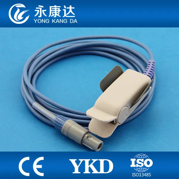 

3pcs/lot BCI one-piece direct reusable adult finger clip spo2 sensor probes with 7pin for pulse oximeter cable