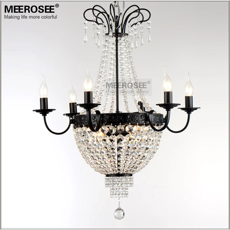 French Empire Crystal Chandelier Light Fixture Vintage French Empire Crystal Chandelier Light Fixture Vintage Lighting Wrought Iron White Chrome Black Color In Chandeliers From Lights On
