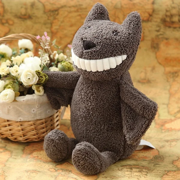 40 см плюшевые игрушки акула собака лиса свинья Милая улыбающаяся забавная мягкая игрушка кукла для детей день рождения Рождественский подарок детям плюшевые игрушки - Цвет: Bat