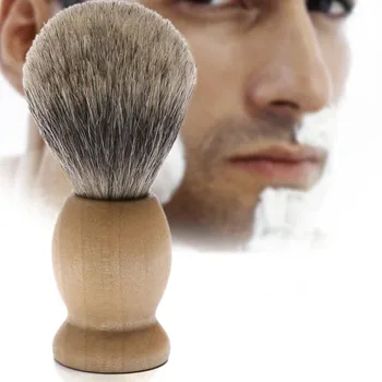 1 Pc Best Shaving Razor Brush Badger Hair Wood Handle Men Shave Beard Barber Tool high quality shaving brush horse goat hair solid wood handle mens shaving brush for men s beard shave tool shaving razor brush
