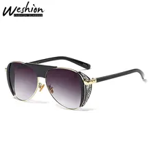 Солнцезащитные очки в стиле стимпанк, мужские, поляризационные, женские,, квадратные, для улицы, мужские, для вождения, солнцезащитные очки, Роскошные, брендовые, Oculos De Sol, UV400