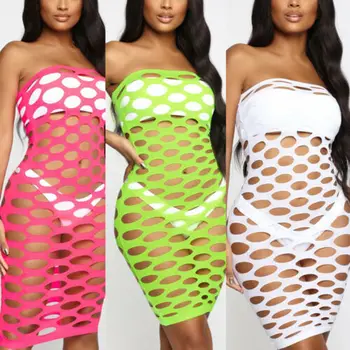 

Women Ladies Bikini Cover Up Bathing Suit Swimming Beachwear See Through Hallow Out Lace Crochet Swimwear Beach Dress New
