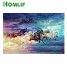 5d eigen foto custom diamond painting Galloping horses hristmas embroidery diy cross stitch xmas decor hot 925 glow