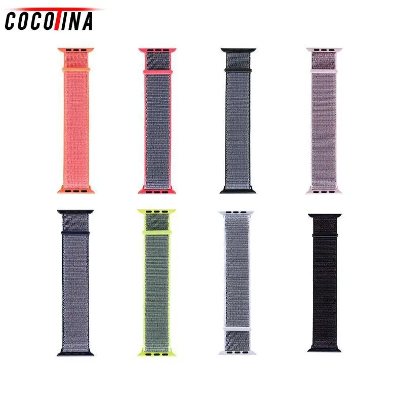

38MM 42MM Men Sport Casual Wristwatch Band for Apple Watch 1 2 3 Woven Nylon Wrist Strap Bracelets Mesh Watchband Accessories